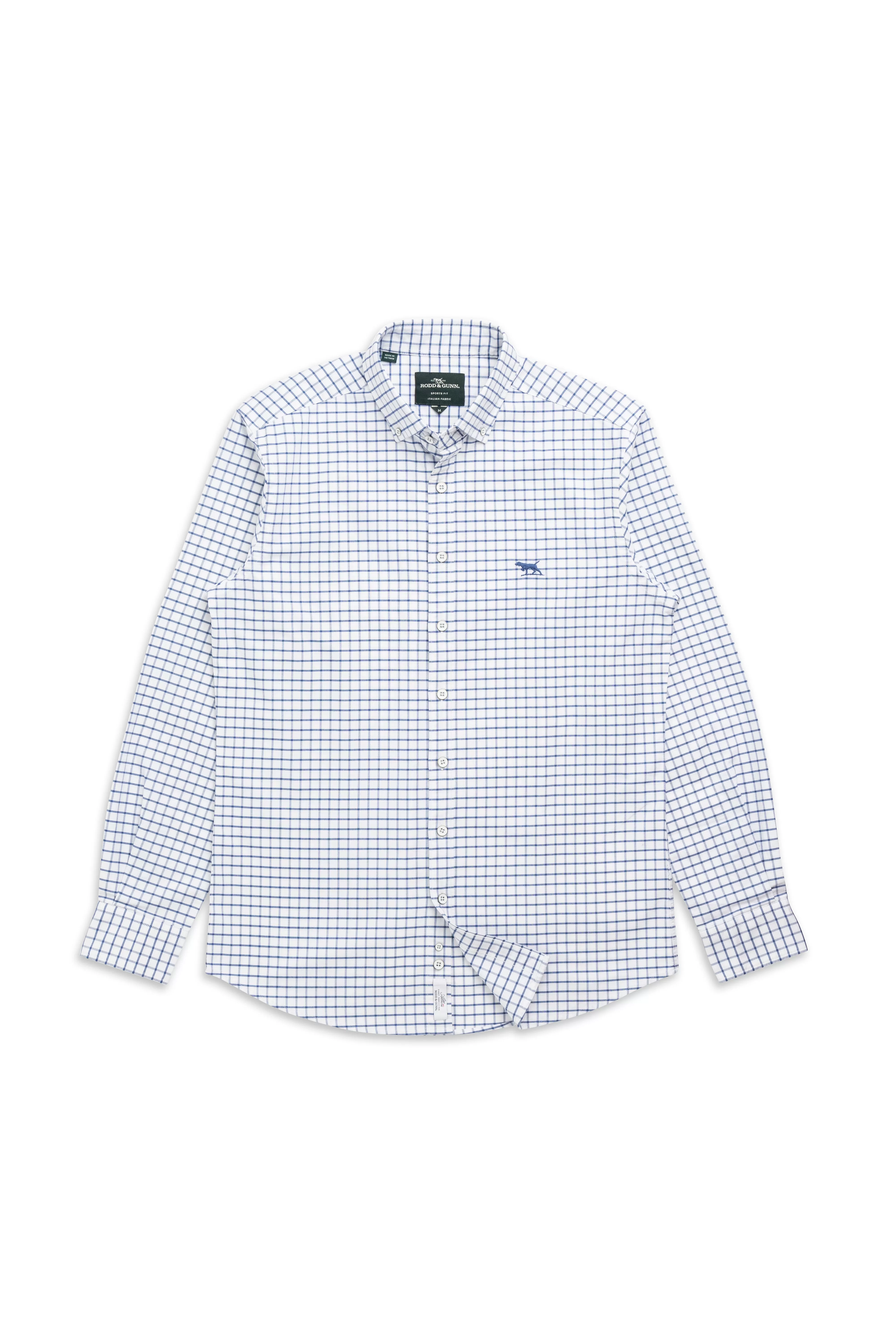 Rodd & Gunn - Check Oxford 3 Sports Fit Shirt - Ink or Sand