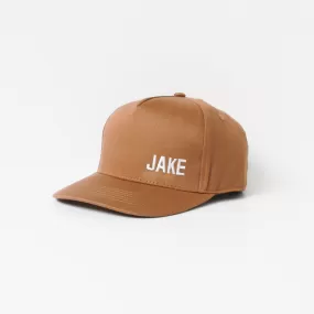 Snapback Hat - PERSONALISED NAME (Kids-Adults) Mocha