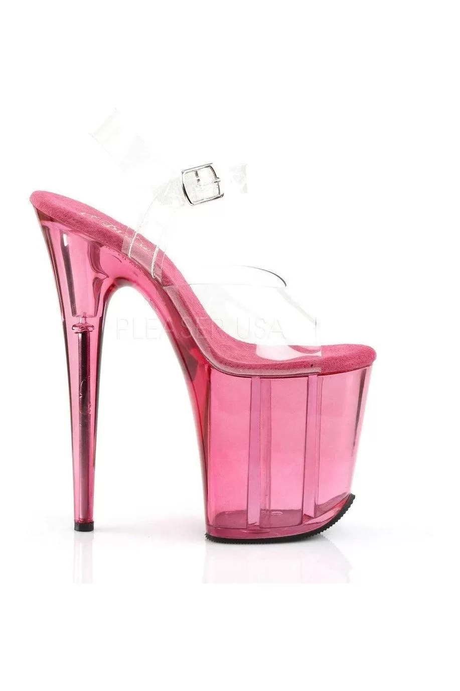 SS-FLAMINGO-808T Platform Sandal  | Clear Vinyl