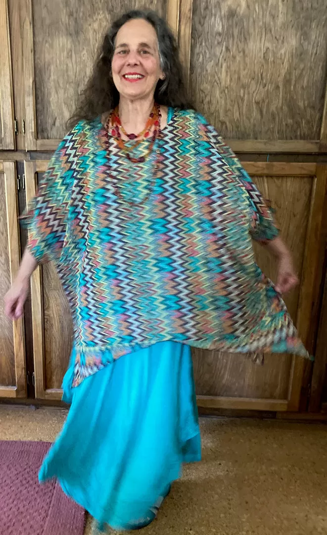 Sunheart Plus Impressionist Oversize Tunic Top Lagenlook Boho Hippie Chic SML-6X 