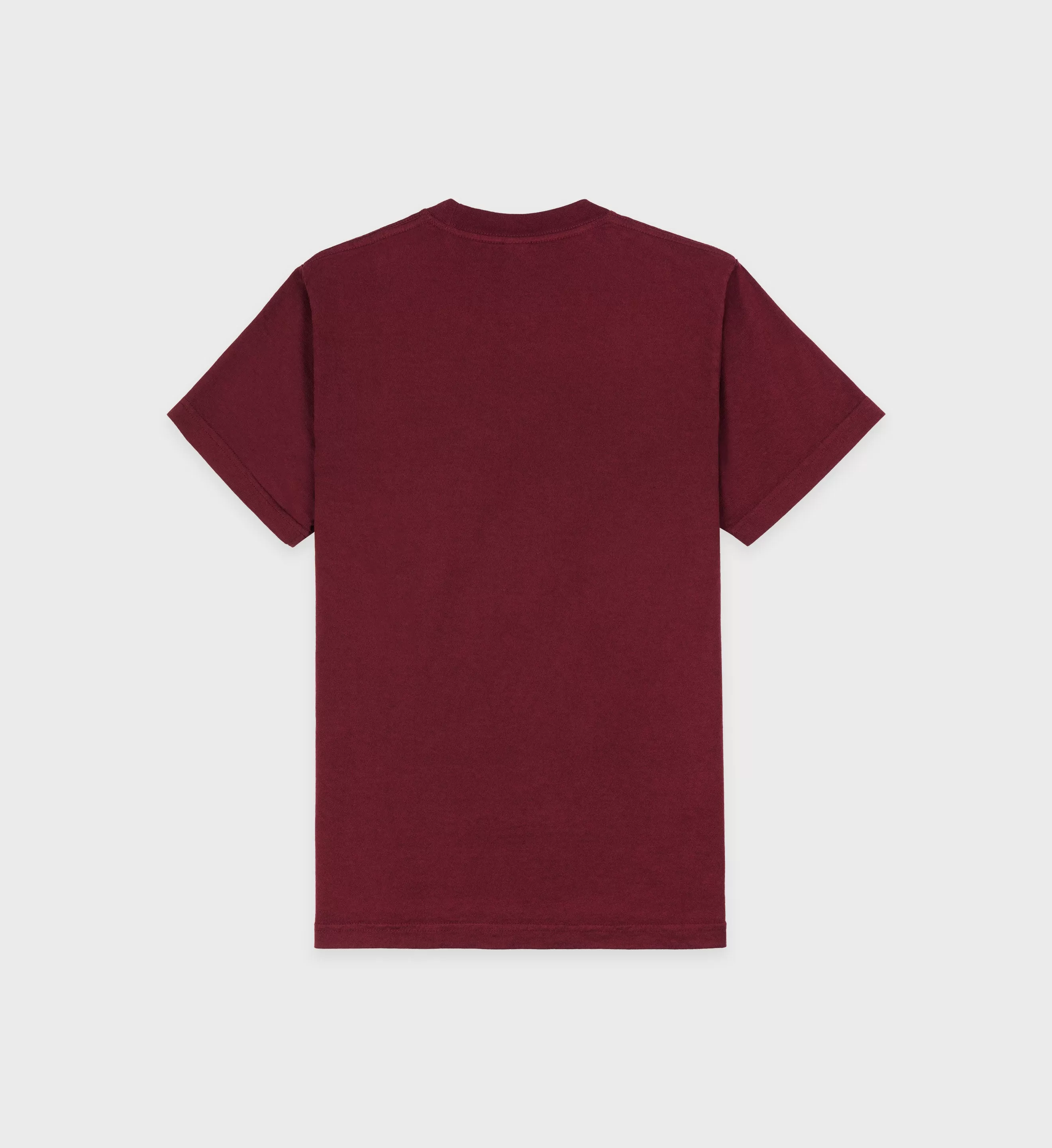 Tennis Club T-Shirt - Merlot/White