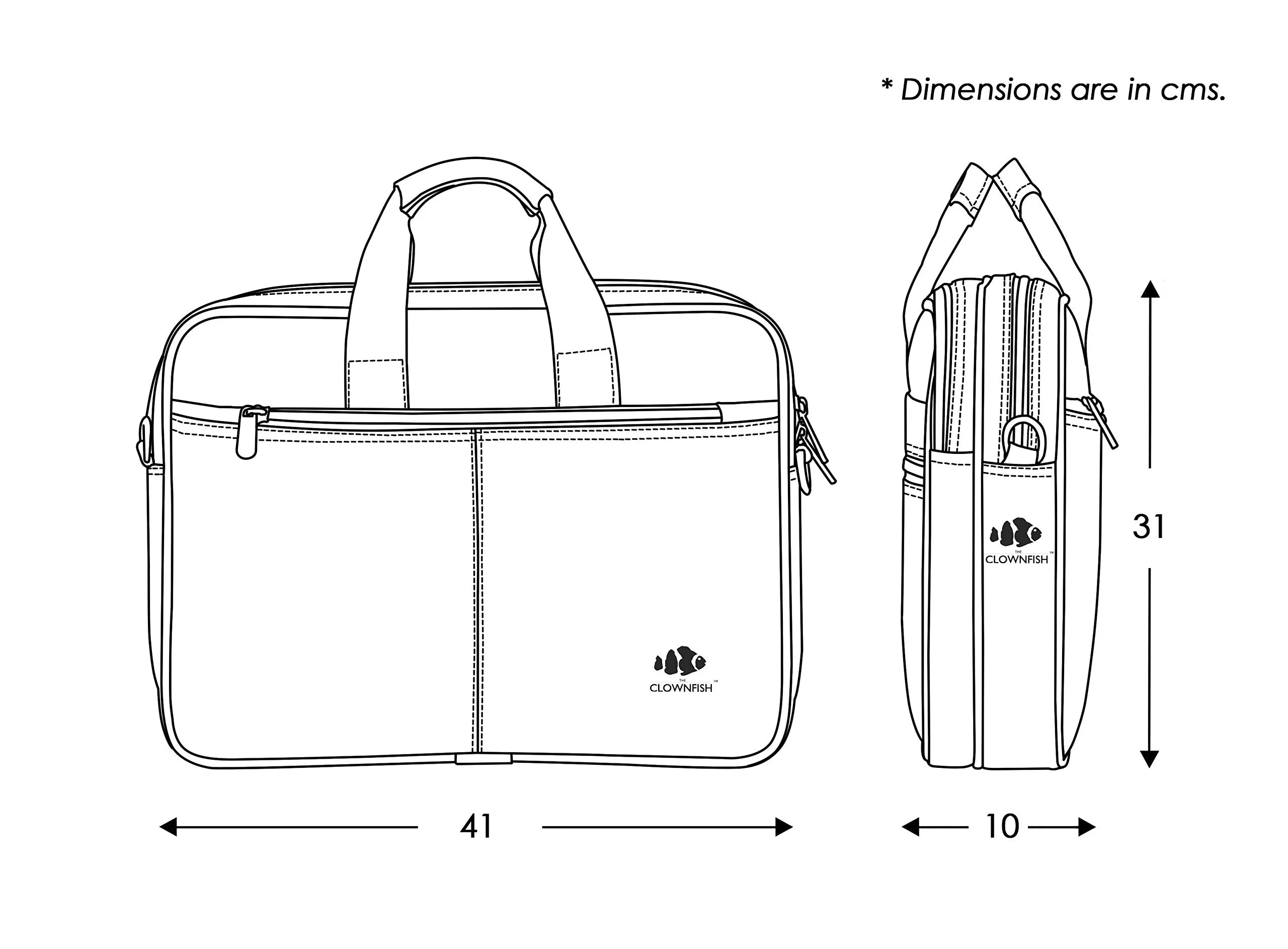 THE CLOWNFISH Carski 14-Inch Laptop Bag (Chocolate)