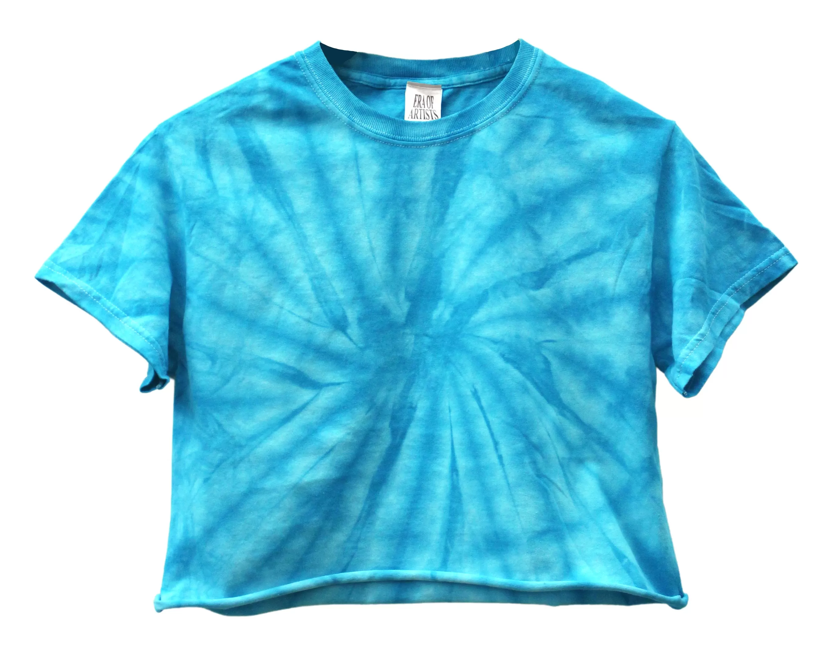 Turquoise Tie-Dye Unisex Cropped Tee