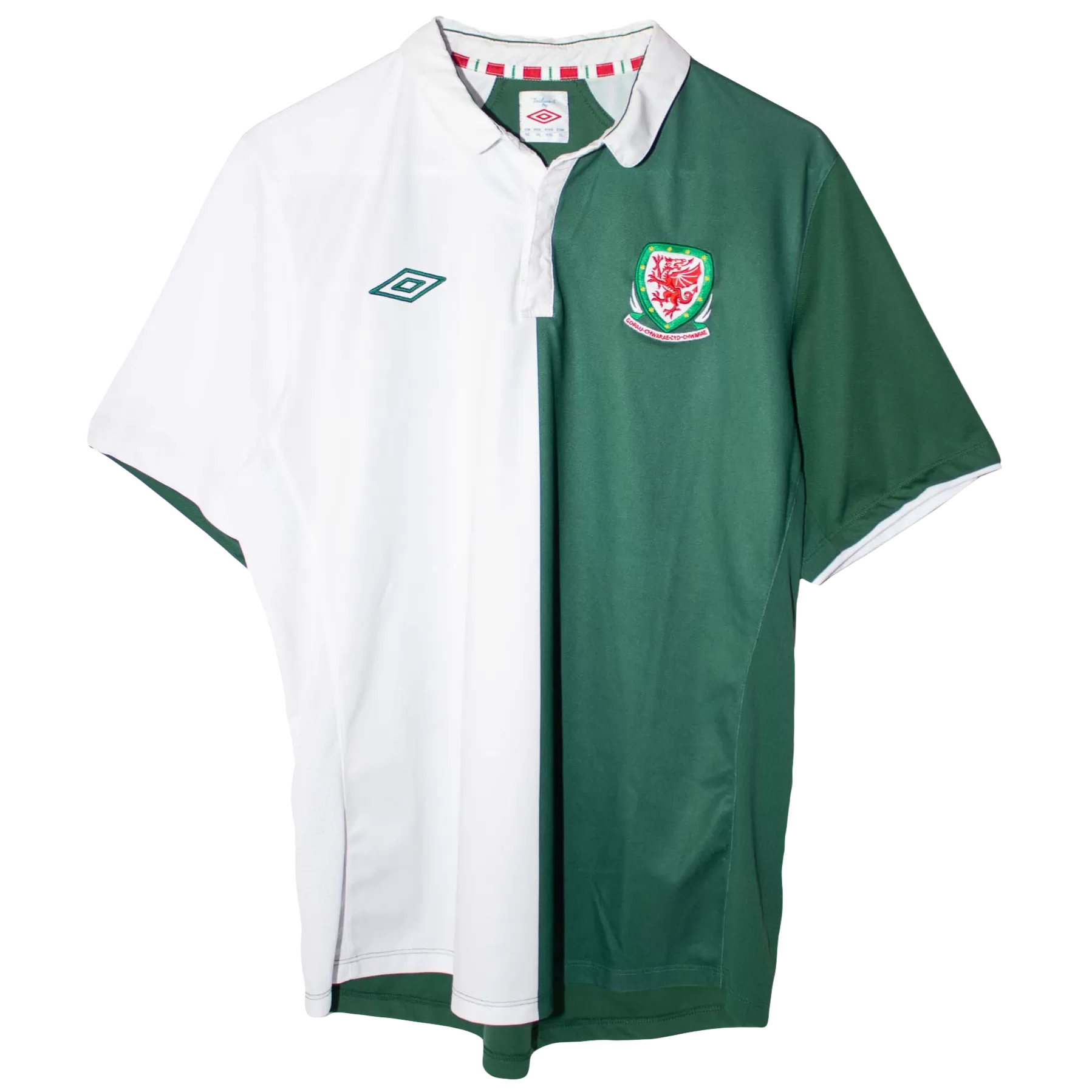 Umbro 90s Embroidered Welsh National Team Logo Two Tone Jersey (XL)