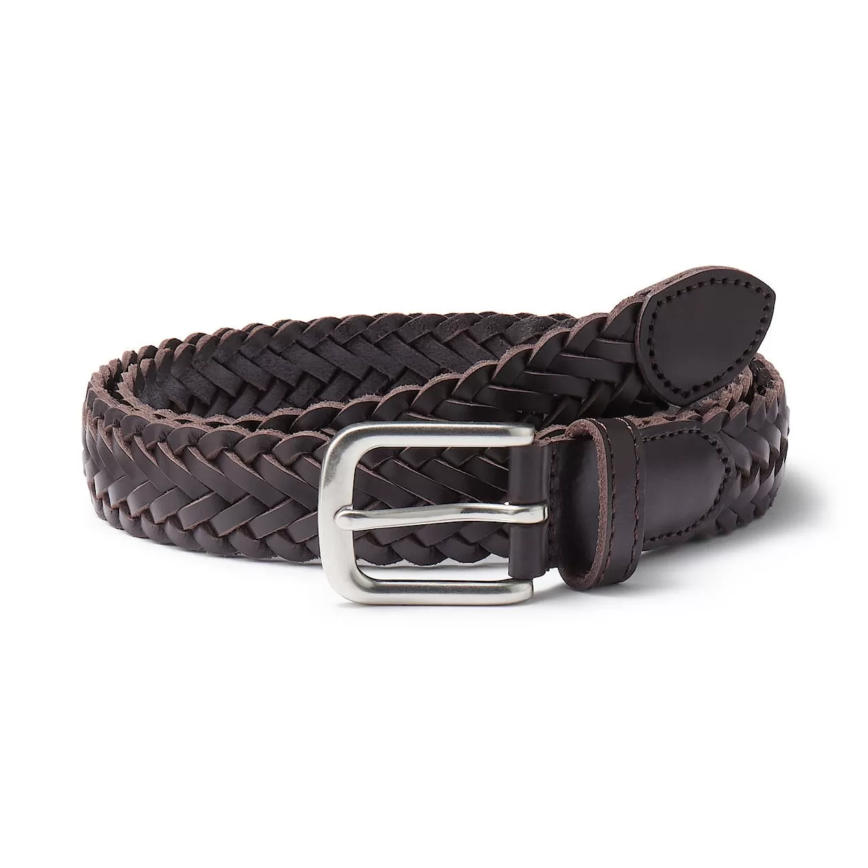 Vegetable Tanned Leather Mesh Belt