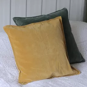 Velvet Cushion - Mustard