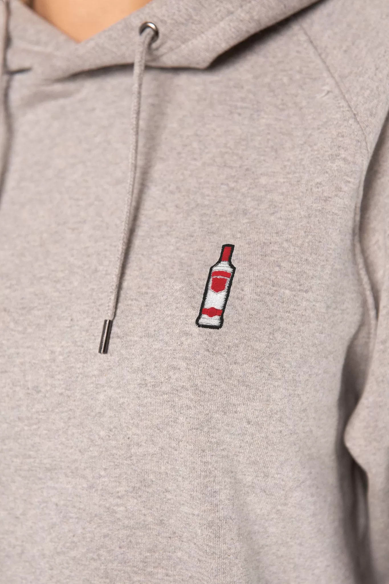 Vodka | Bestickter Bio-Baumwoll Frauen Hoodie