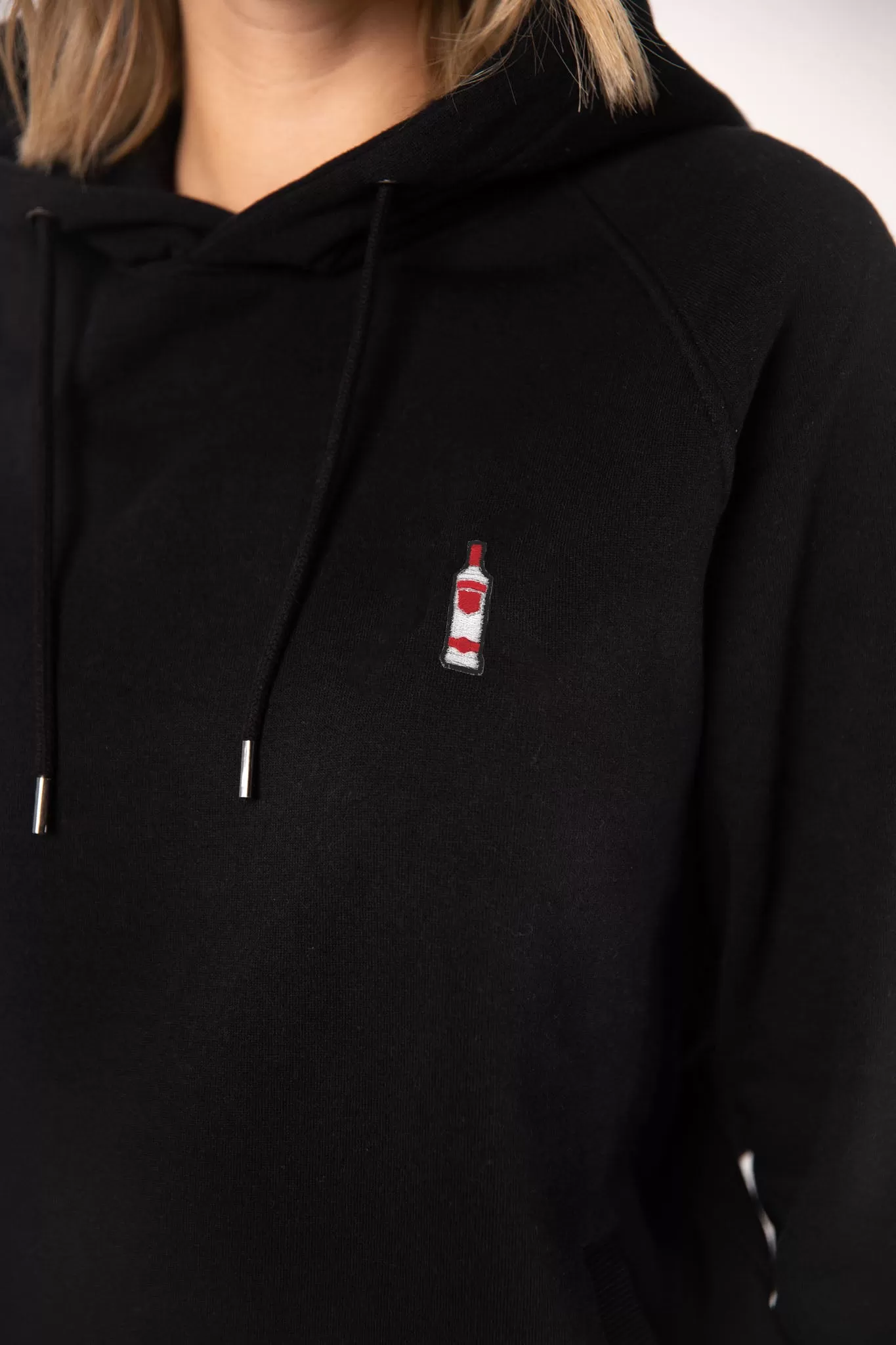 Vodka | Bestickter Bio-Baumwoll Frauen Hoodie