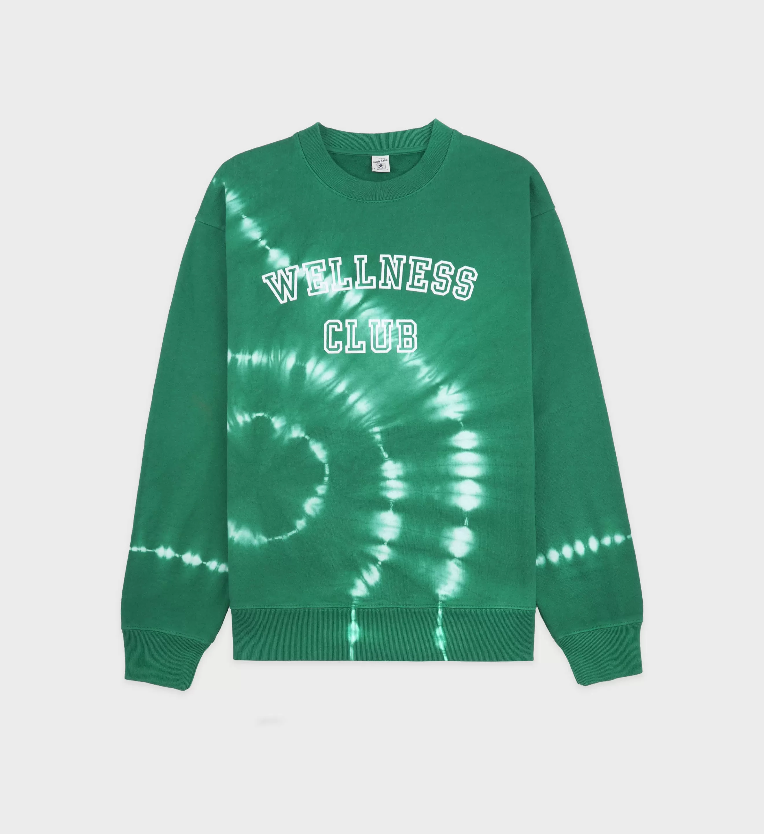 Wellness Club Flocked Crewneck - Gemstone Tie Dye