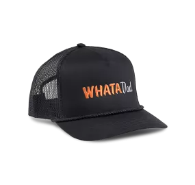 WhataDad Black Trucker Hat