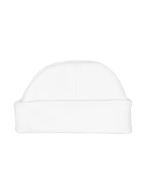 White Round Premature Baby Hat