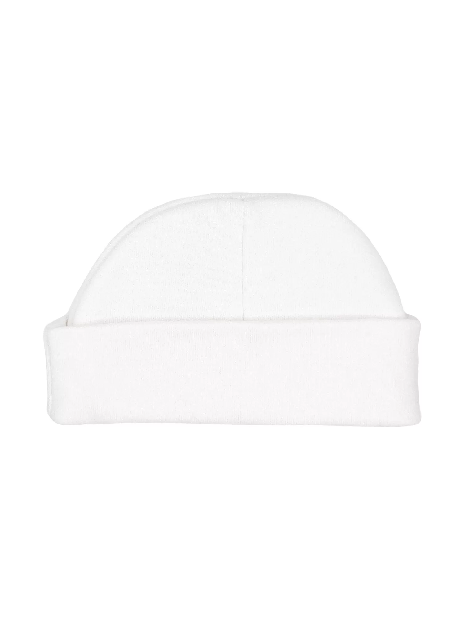 White Round Premature Baby Hat